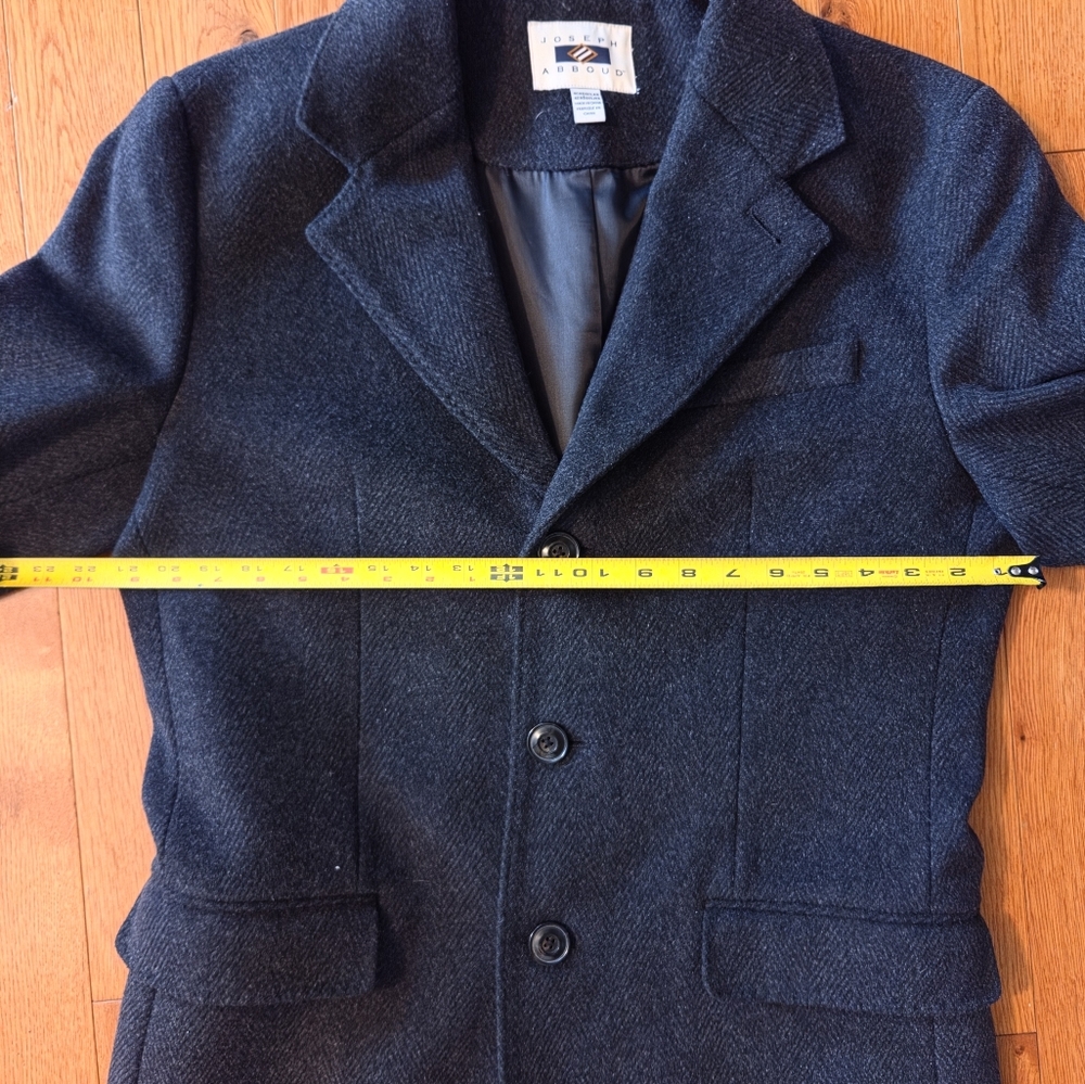 Joseph Abboud Charcoal Wool Peacoat - Picture 6 of 8